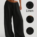 Elastic Waist Linen Trousers by Maisonvirelle