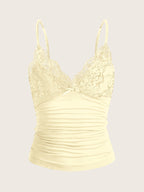 Strapless Ruffle Lace Top by Maisonvirelle