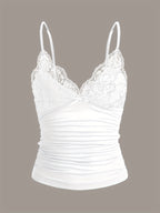 Pleated Strapless Lace Top by Maisonvirelle