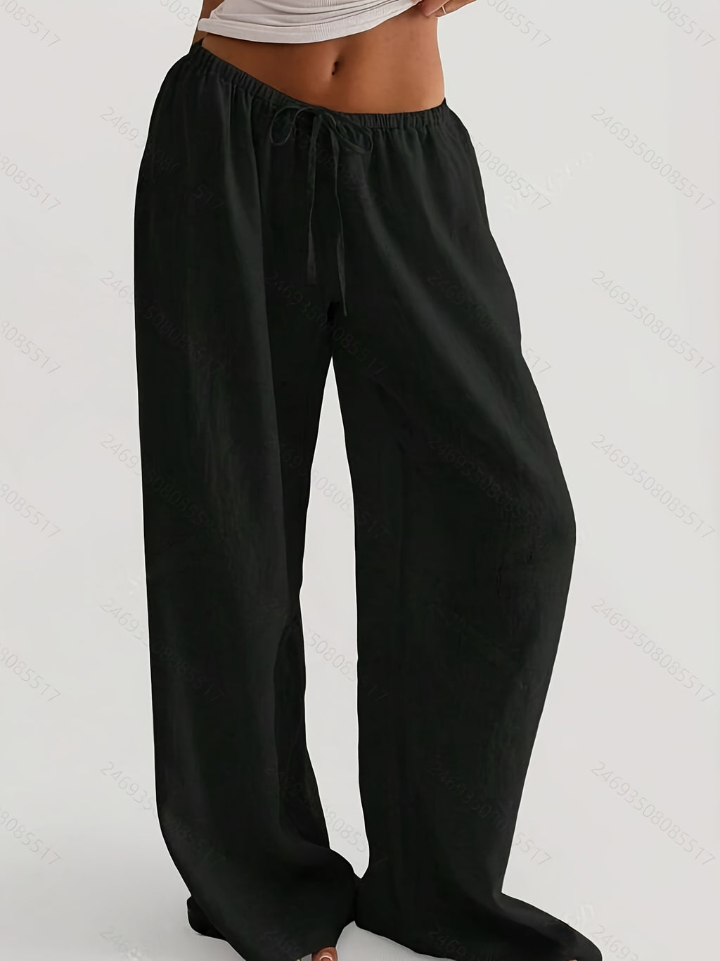 Elastic Waist Linen Trousers by Maisonvirelle