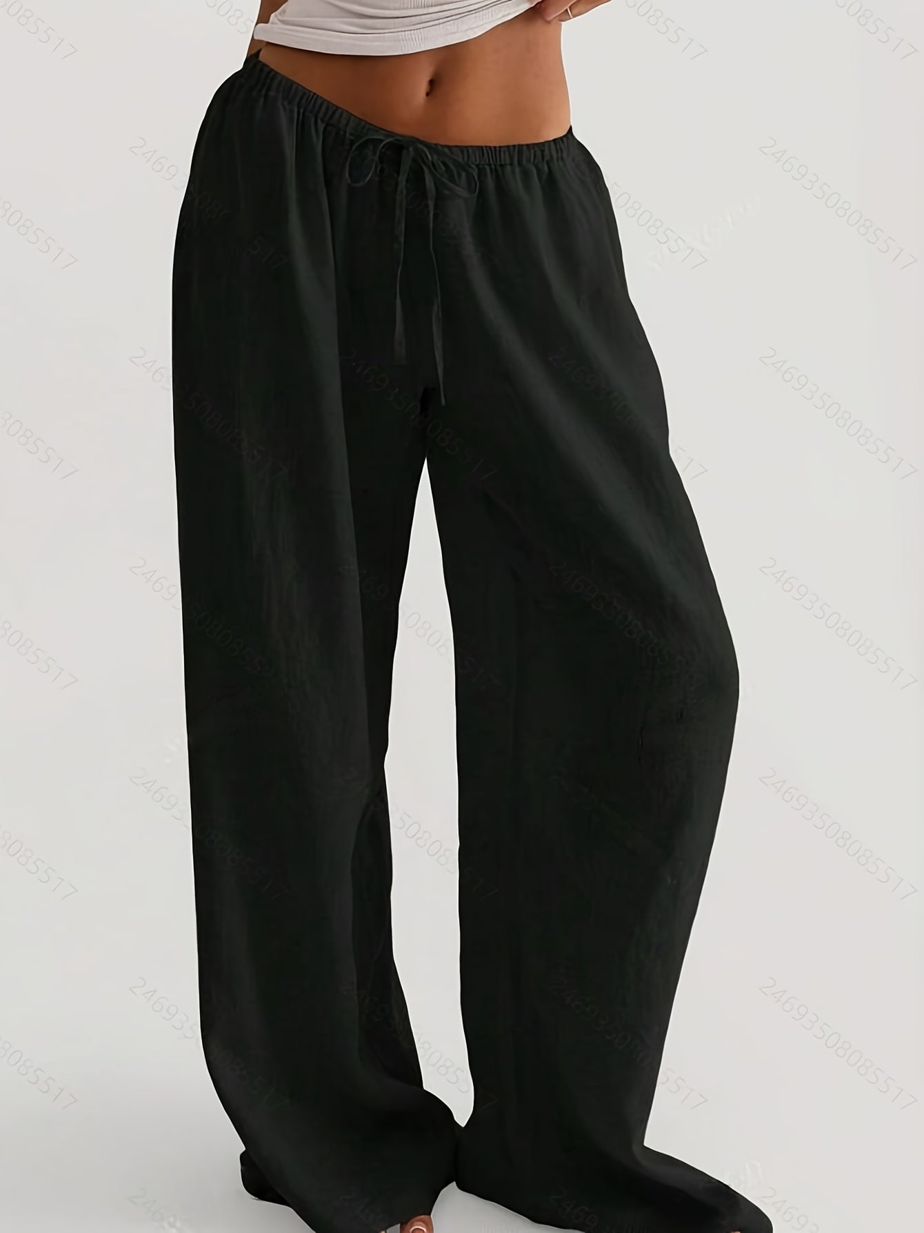 Elastic Waist Linen Trousers by Maisonvirelle