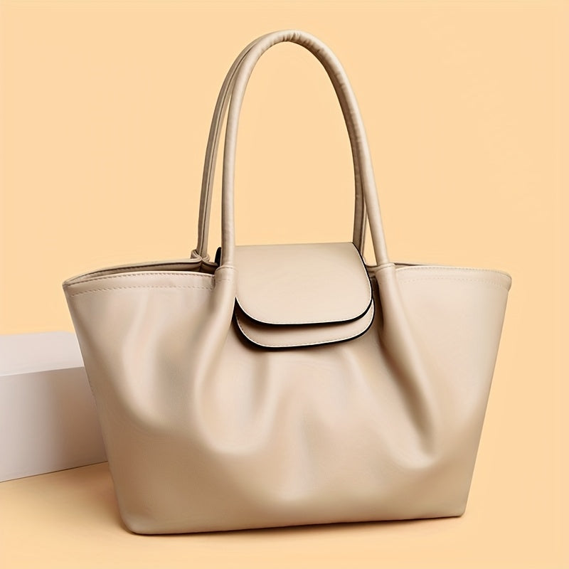 Tote Bag for Women PU Shoulder Handbag Large Capacity for Work Evening Shopping