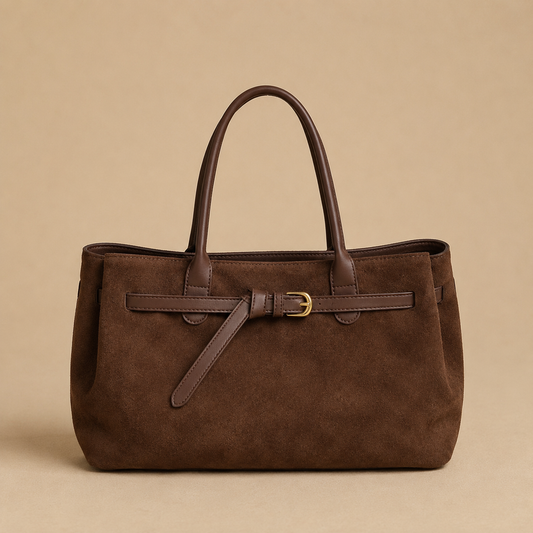 Shoulder Bag for Women Faux Suede Large Handbag for Work Daywear Autumn Winter