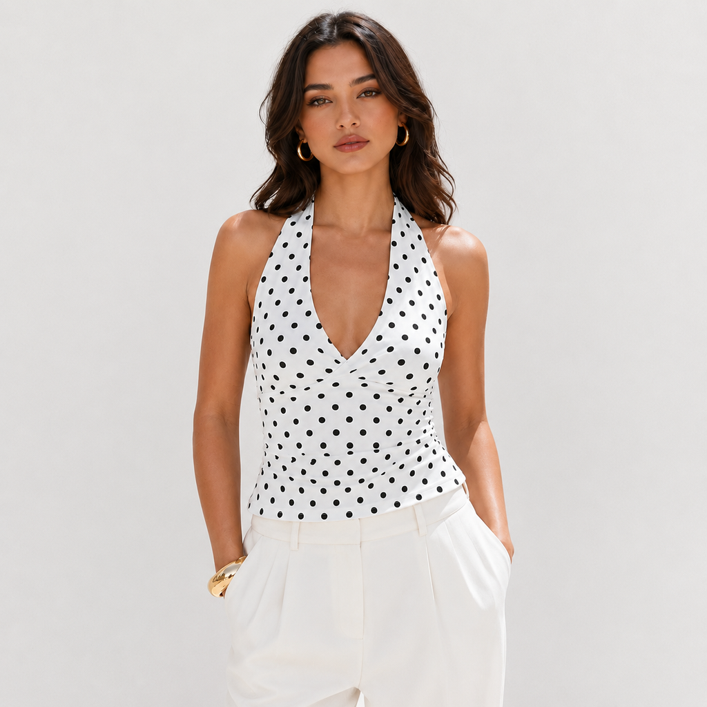 Polka Dot Halter Top