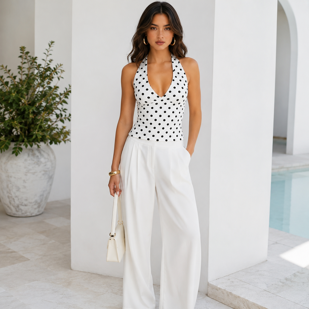 Polka Dot Halter Top