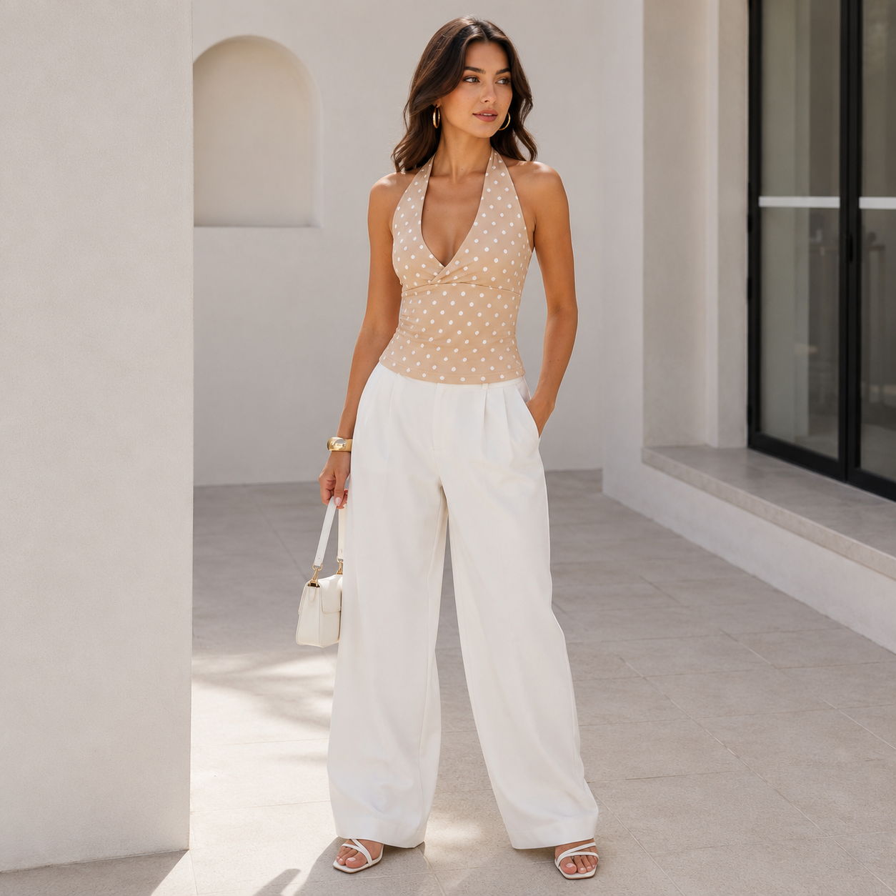 Polka Dot Halter Top