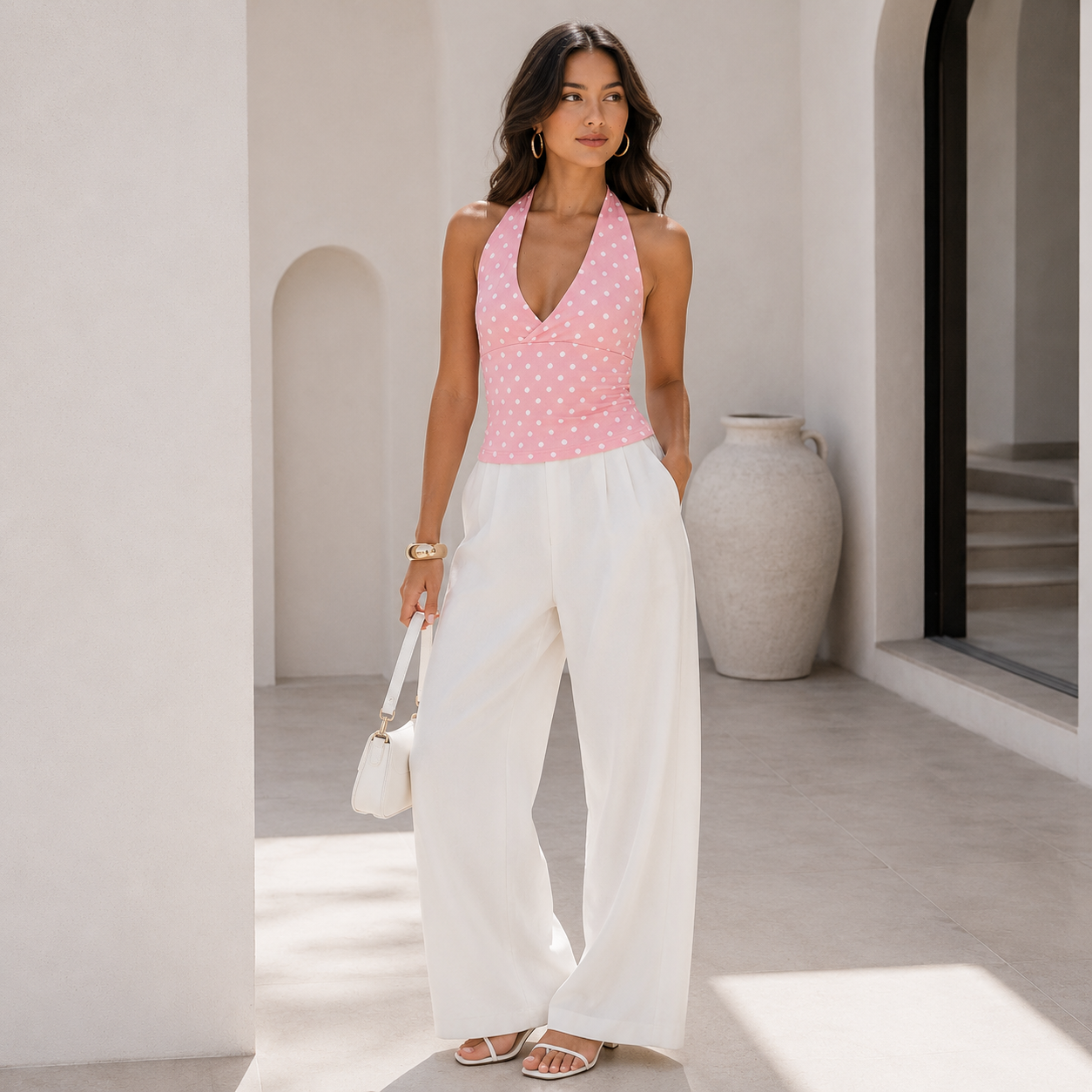 Polka Dot Halter Top