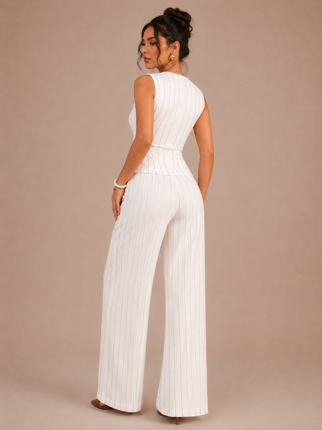 Waistcoat Trouser Set for Women Minimal Tailored Co Ord for Office Events