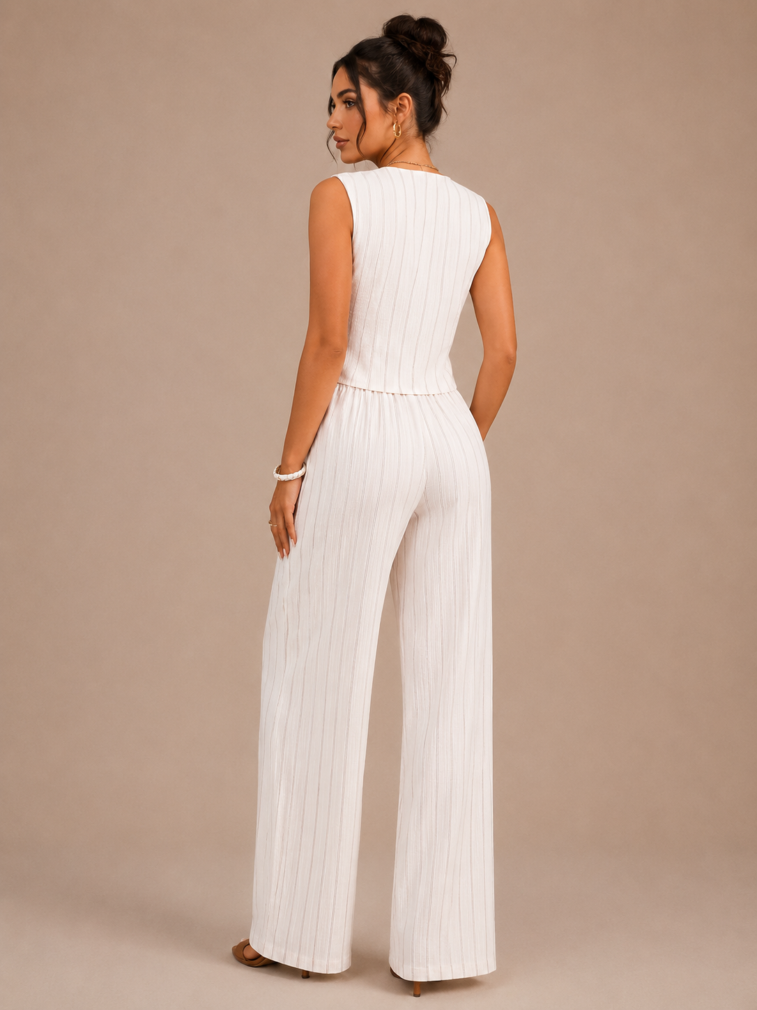 Waistcoat Trouser Set for Women Minimal Tailored Co Ord for Office Events
