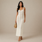 White Crochet Cover-Up Dress