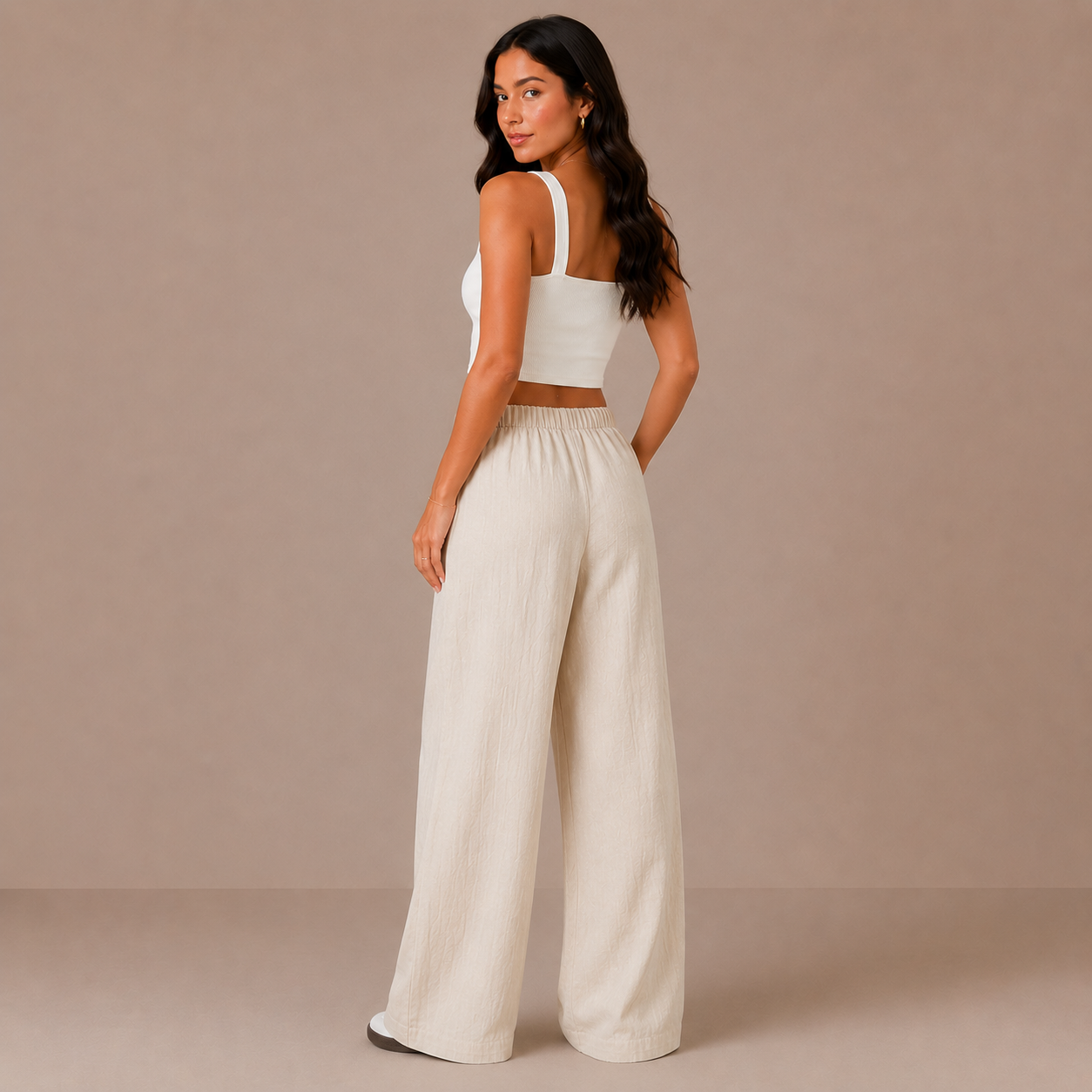 Linen Drawstring Trousers