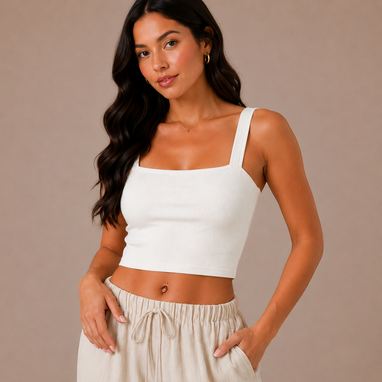 Linen Drawstring Trousers