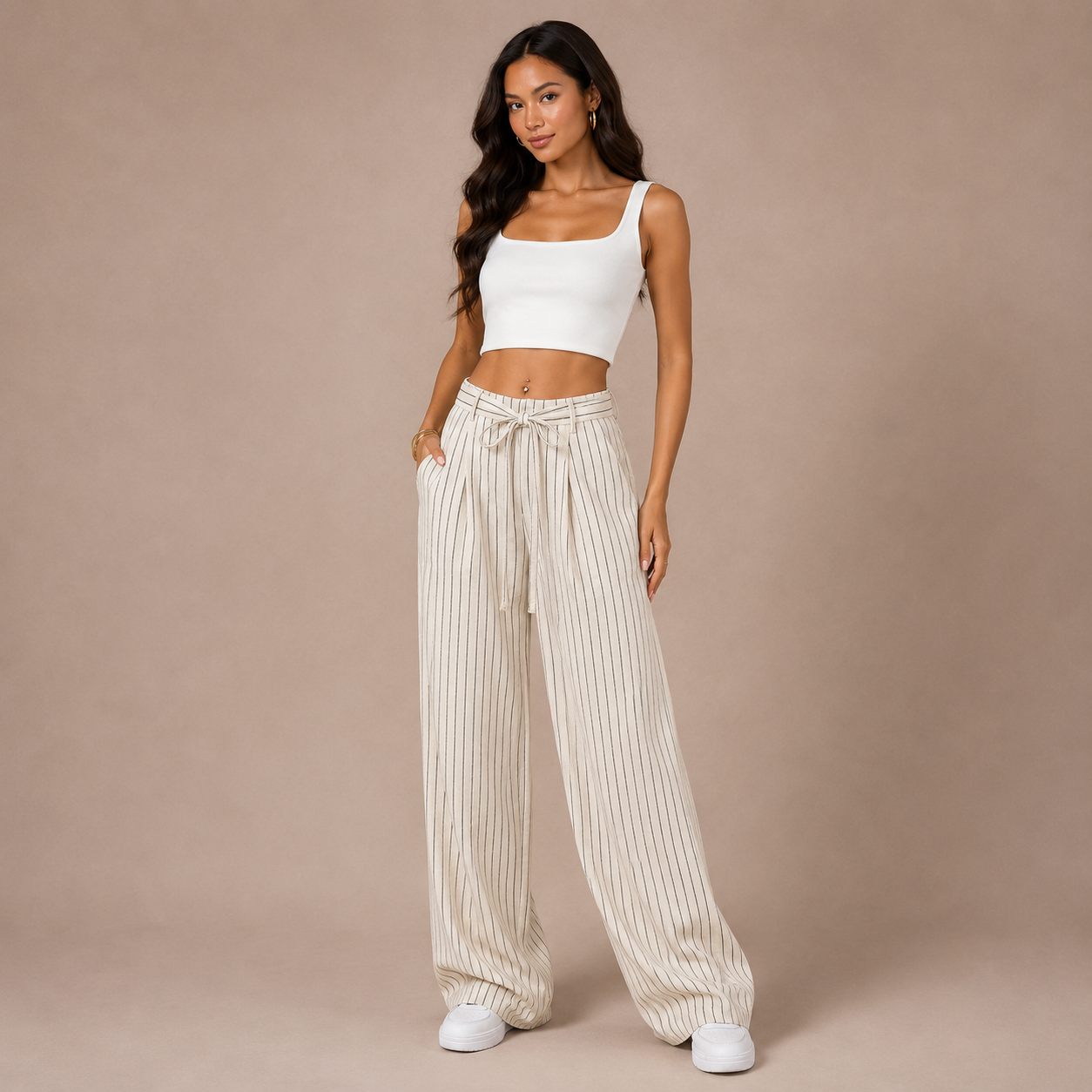 Striped Linen Trousers