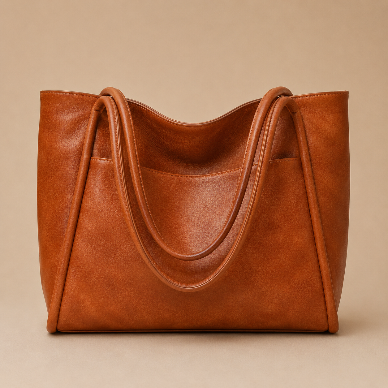 Leather Tote Bag for Women Structured Shoulder Bag for Work Dinner Everyday