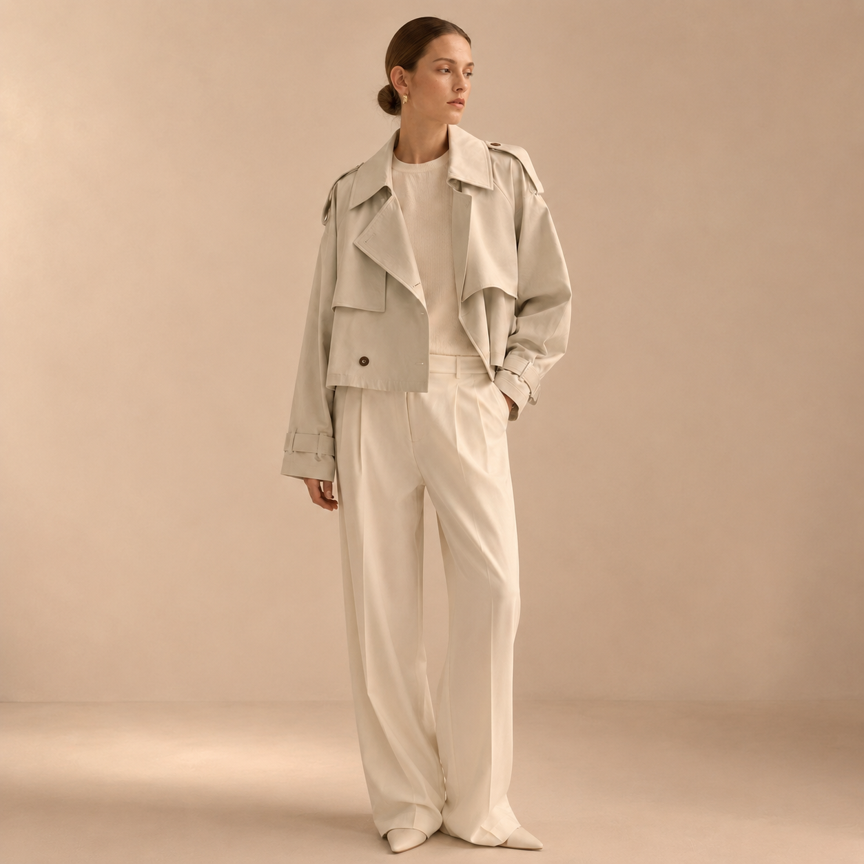 Polished Trench Coat for Women Soft Feel Everyday Fit for Work Travel Autumn