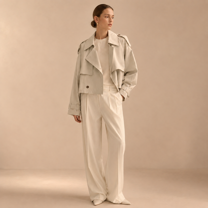 Polished Trench Coat for Women Soft Feel Everyday Fit for Work Travel Autumn