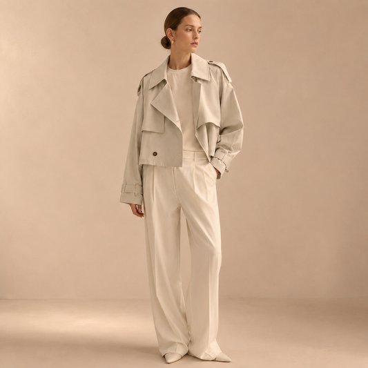 Polished Trench Coat for Women Soft Feel Everyday Fit for Work Travel Autumn