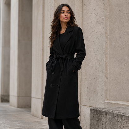 Women'S Large Lapel Cuffs, Split Casual Straight Coat, Elegant, Versatile, Warm Top, Commuting, Going Out, Daily Wear, Temperament Women'S Clothing Coat