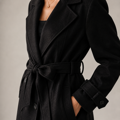 Women'S Large Lapel Cuffs, Split Casual Straight Coat, Elegant, Versatile, Warm Top, Commuting, Going Out, Daily Wear, Temperament Women'S Clothing Coat