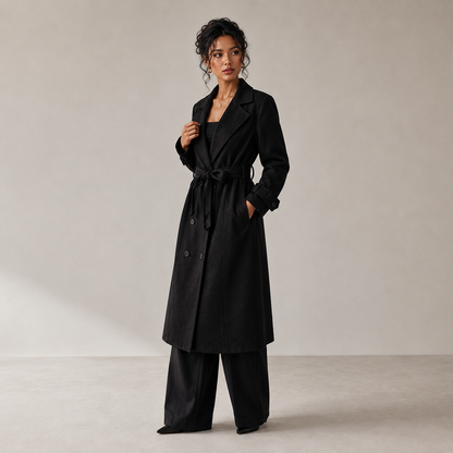 Women'S Large Lapel Cuffs, Split Casual Straight Coat, Elegant, Versatile, Warm Top, Commuting, Going Out, Daily Wear, Temperament Women'S Clothing Coat