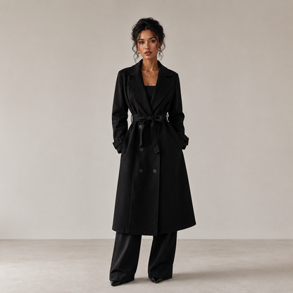 Women'S Large Lapel Cuffs, Split Casual Straight Coat, Elegant, Versatile, Warm Top, Commuting, Going Out, Daily Wear, Temperament Women'S Clothing Coat