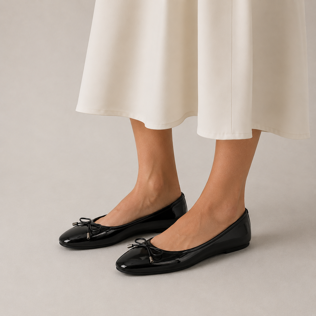 Ballet Flats for Women Square Toe Cushioned Slip On Shoes for Work Travel Everyday