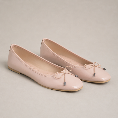Ballet Flats for Women Square Toe Cushioned Slip On Shoes for Work Travel Everyday