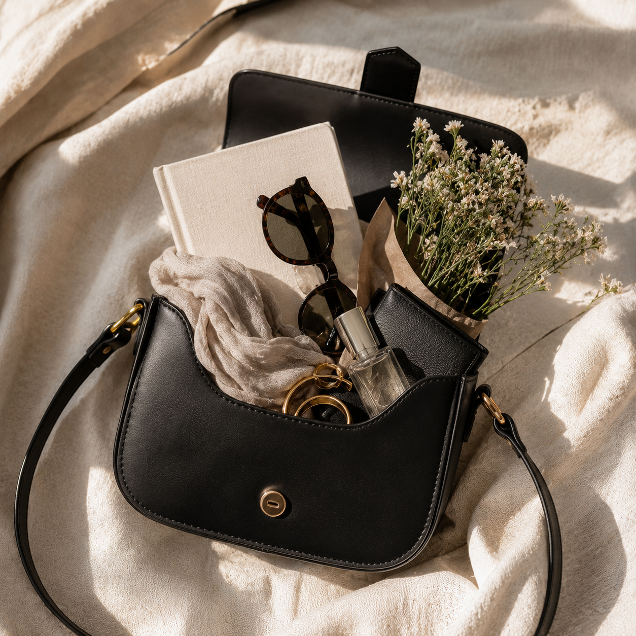 Crossbody Bag for Women Minimal Flap Shoulder Bag for Travel Dinner Everyday