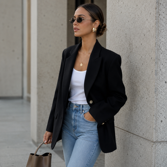 Women’s Blazer – Single-Breasted, Long Sleeve, Flat Lapel and Regular Fit