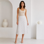 Polka Dot Mesh Skirt