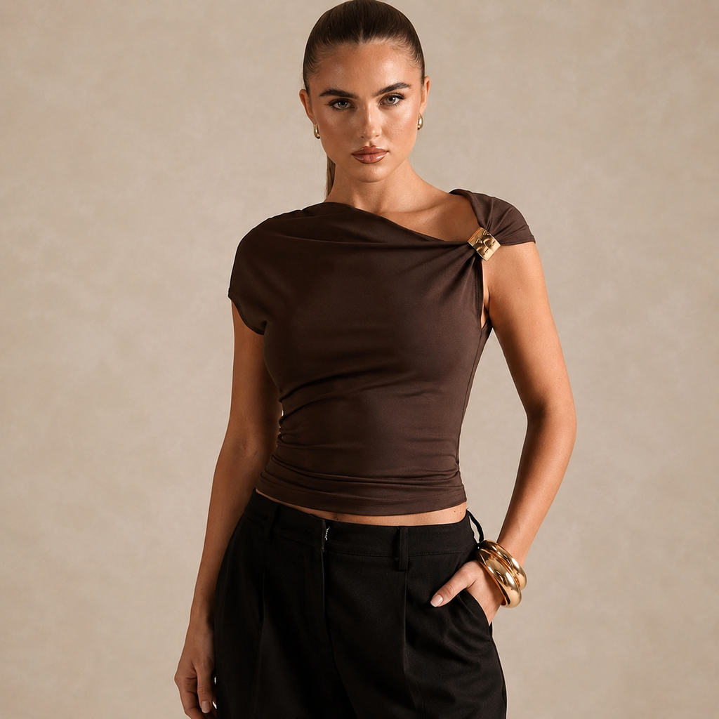 Asymmetric Off-Shoulder Top