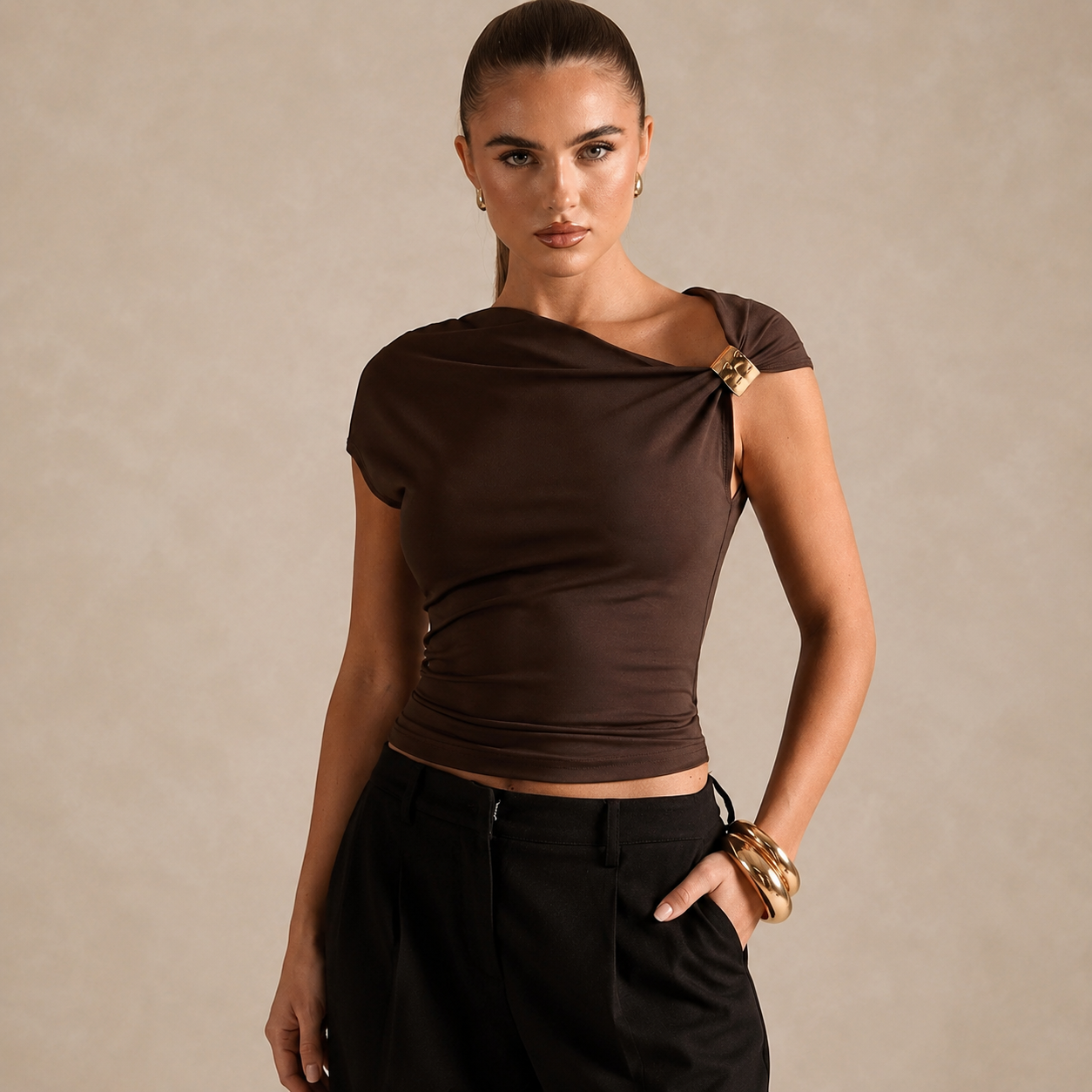 Asymmetric Off-Shoulder Top