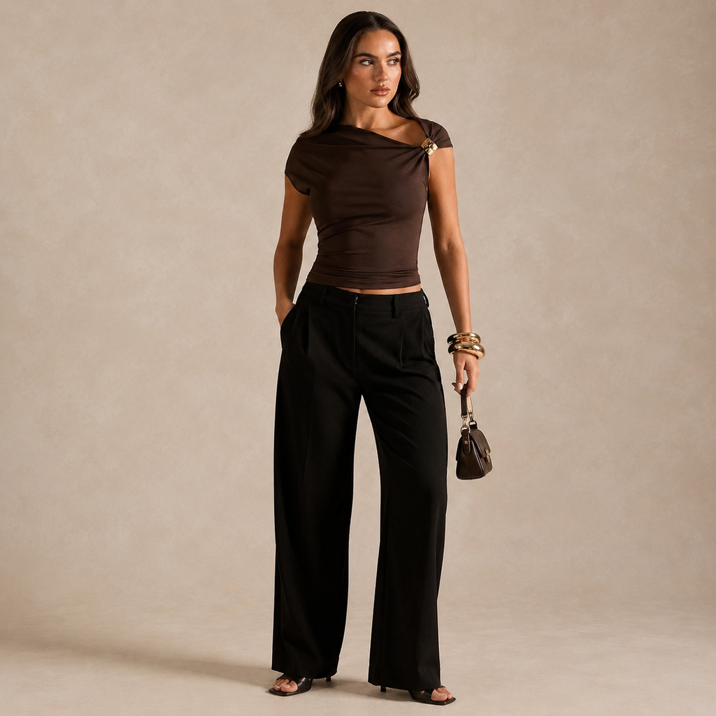 Asymmetric Off-Shoulder Top