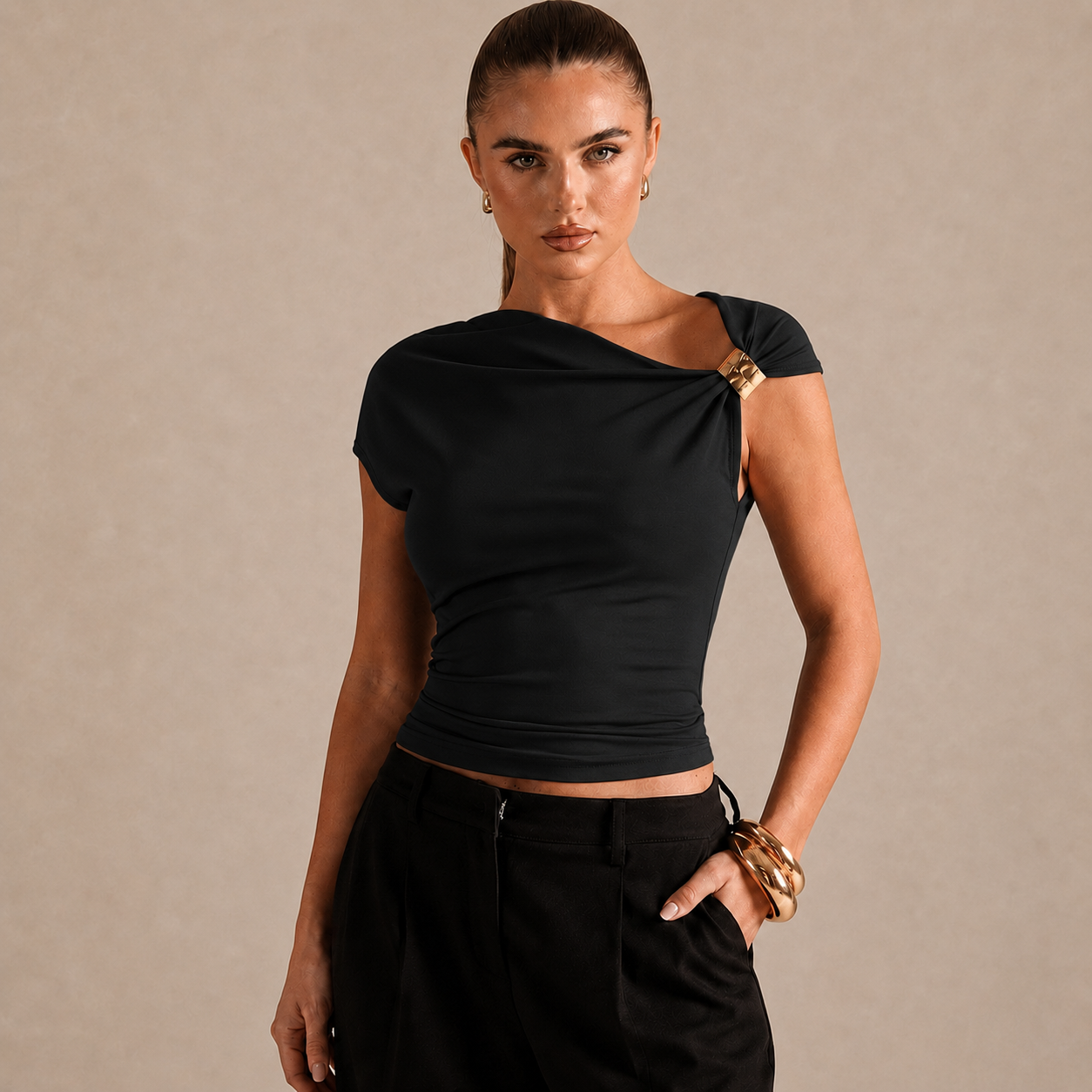 Asymmetric Off-Shoulder Top