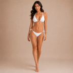 Women's Rhinestone Decor Bikini Sets Halter Triangle Summer Swimsuit Bathing Suit