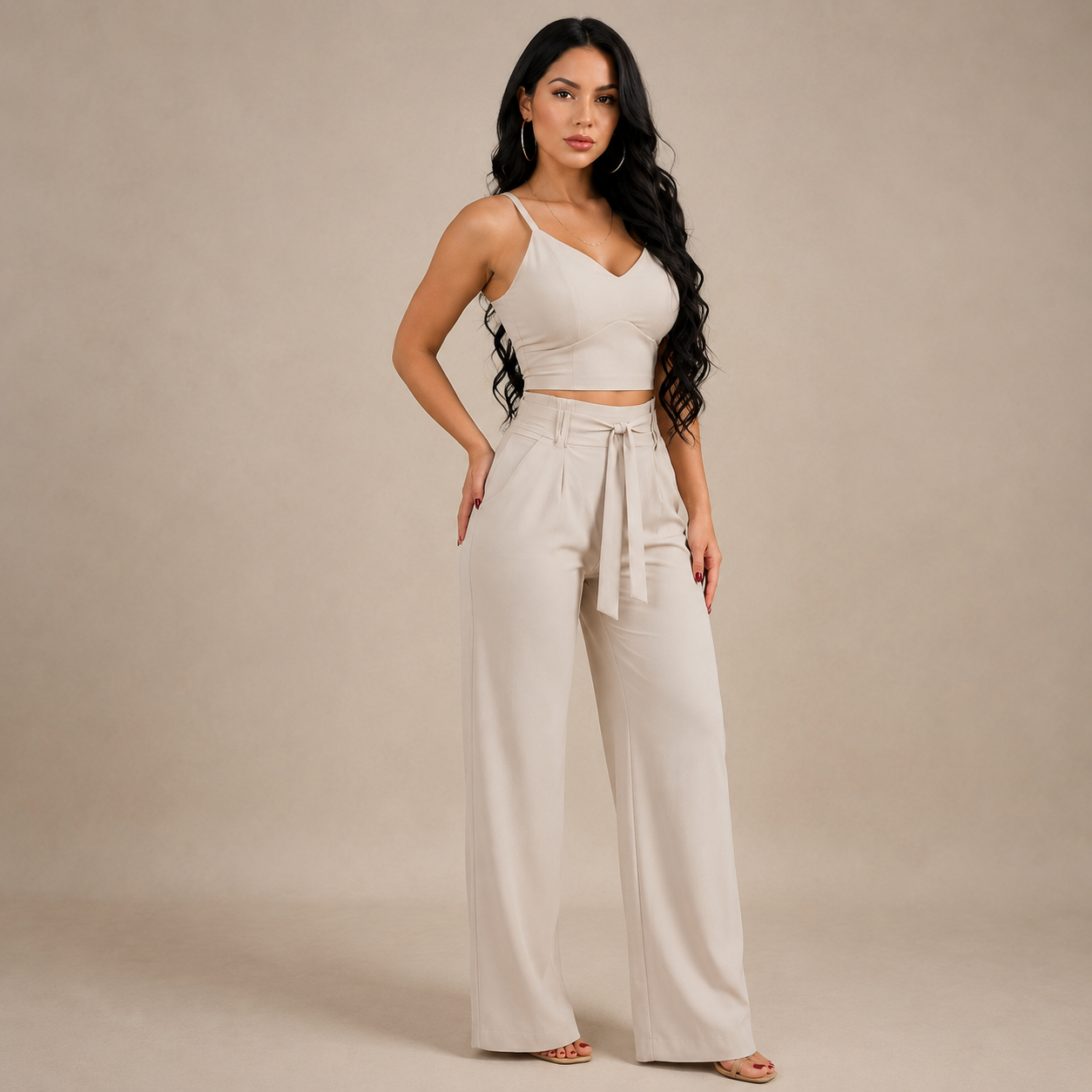 Front-Knot Cami Set