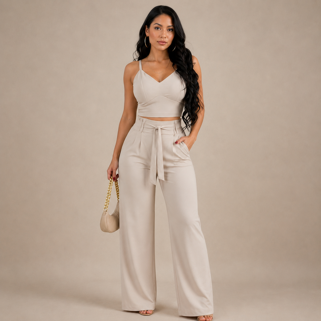 Front-Knot Cami Set