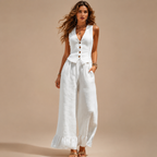Linen Vest Trouser Set