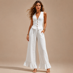 Linen Vest Trouser Set