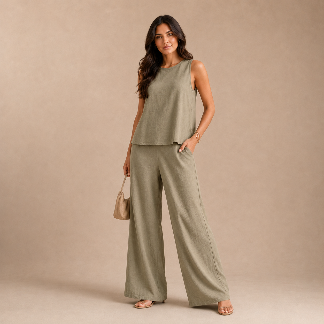 Tailored Co Ord Set for Women Wide Leg Soft Feel Everyday Fit for Office Work Daily