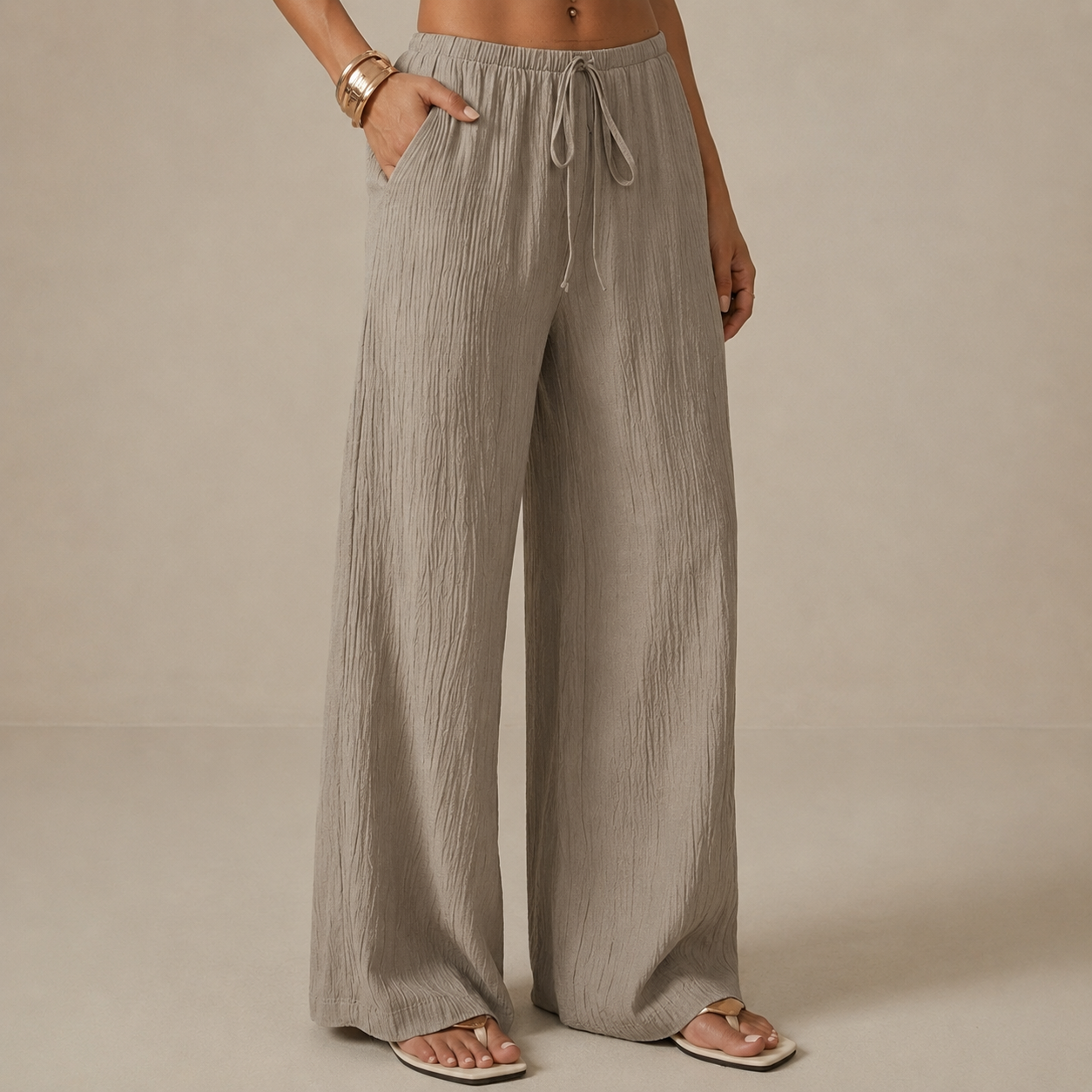 Wide Leg Trouser Set for Women Tie Waist Tailored Co Ord for Office Work