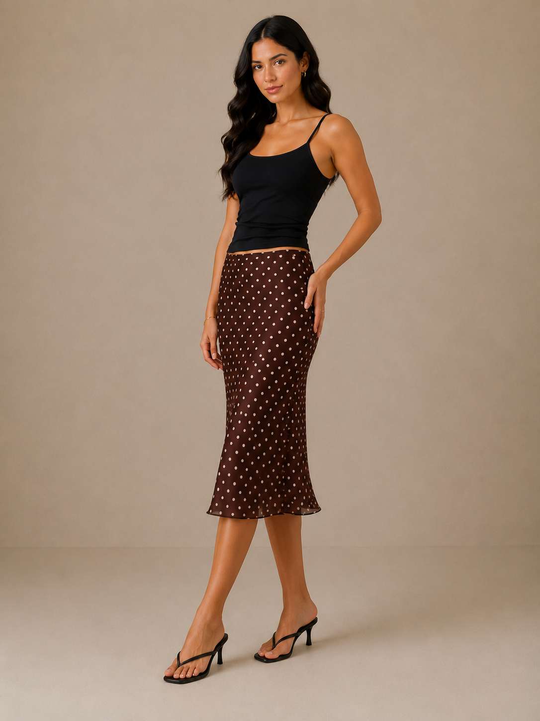 Polka Dot Mesh Skirt