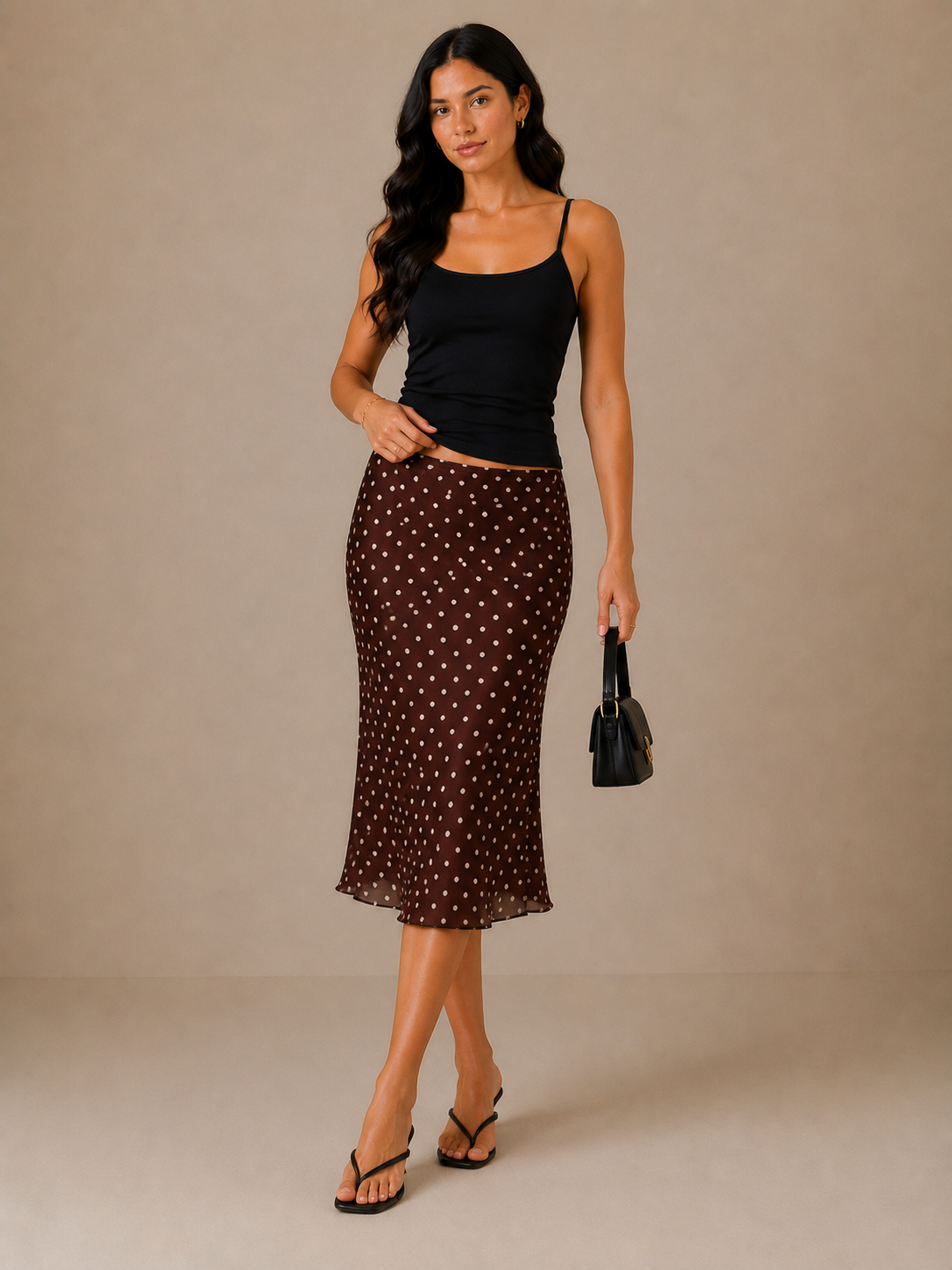 Polka Dot Mesh Skirt