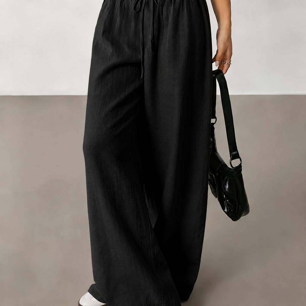 Linen Drawstring Trousers