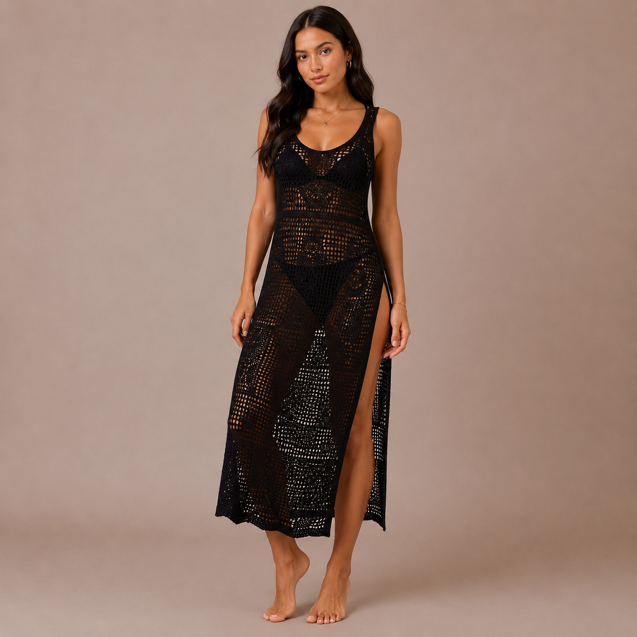 Crochet Side-Slit Cover-Up