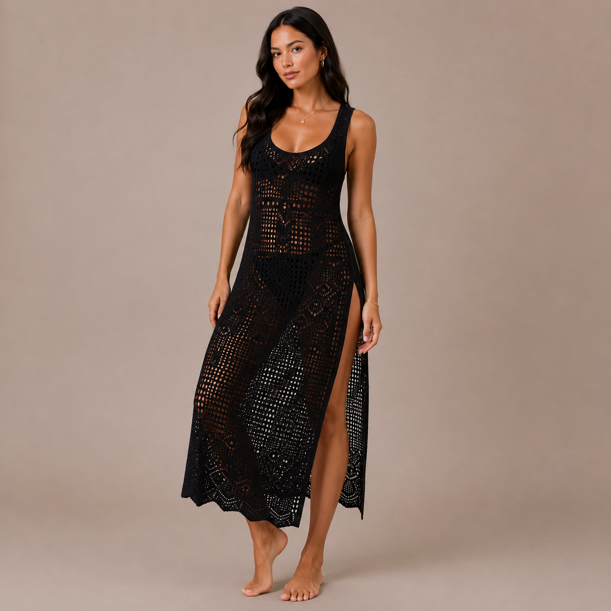 Crochet Side-Slit Cover-Up