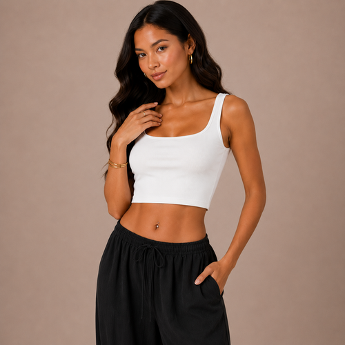 Elastic Waist Linen Trousers