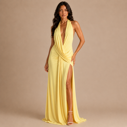 Halter Neck Maxi Dress