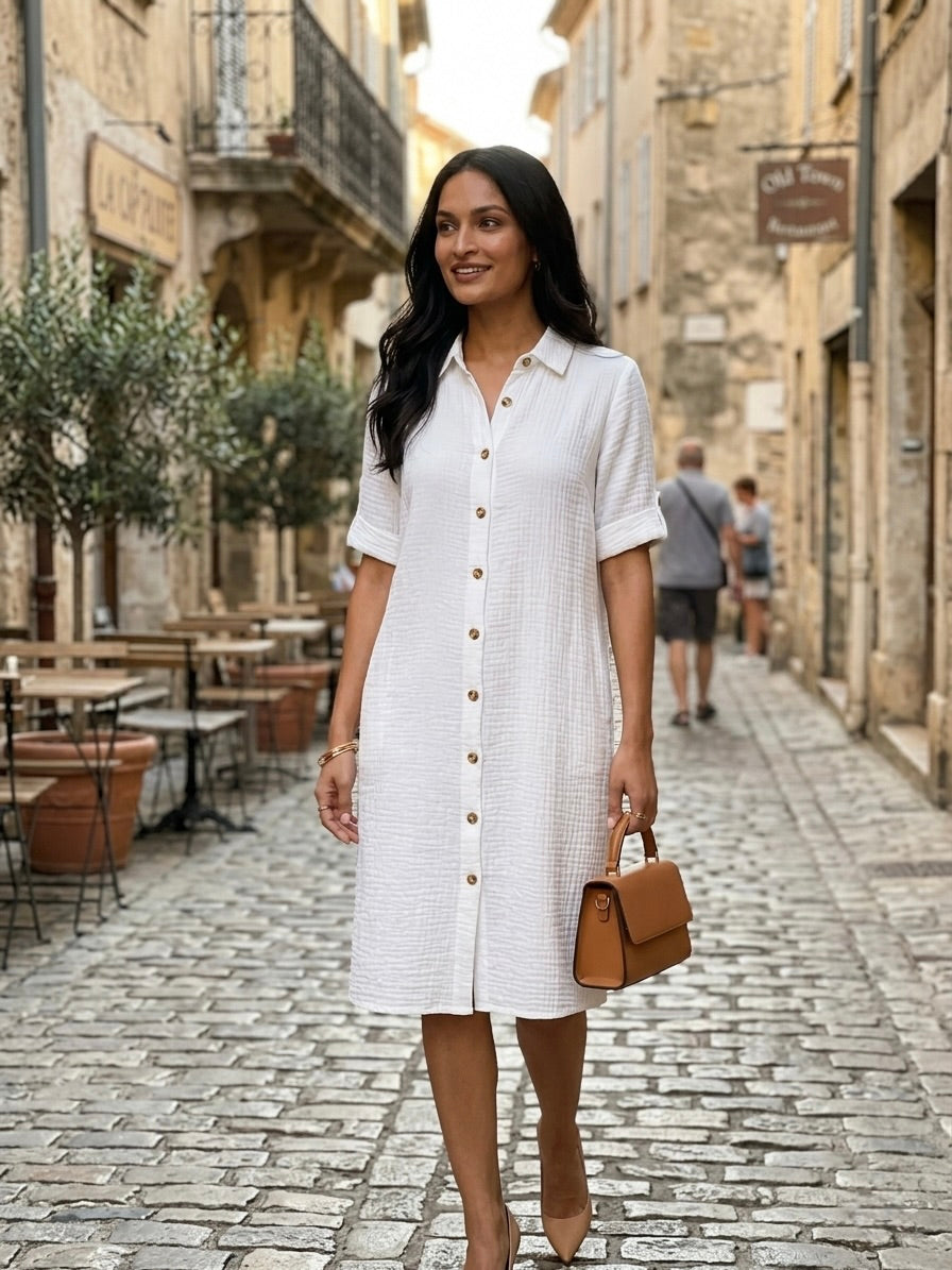 Button Shirt Dress