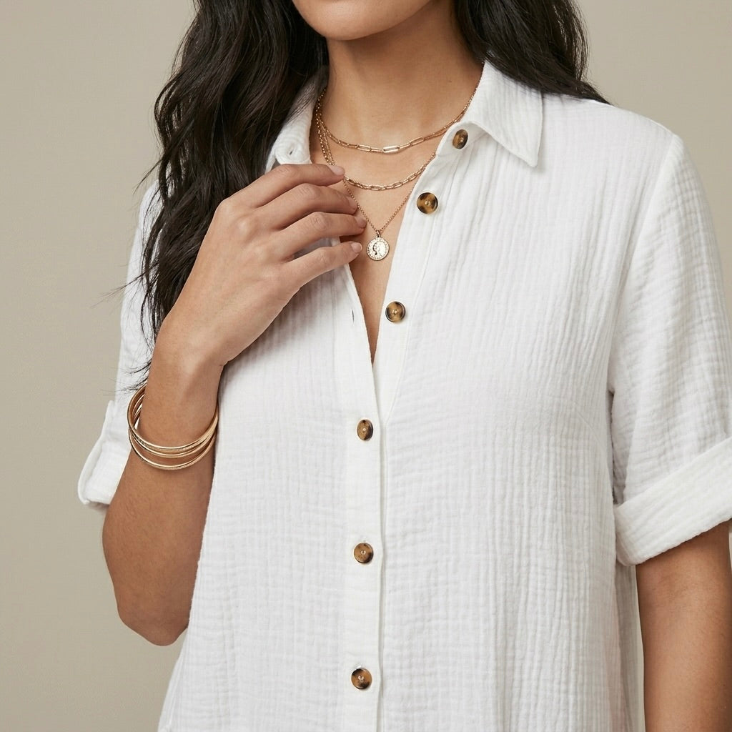 Button Shirt Dress